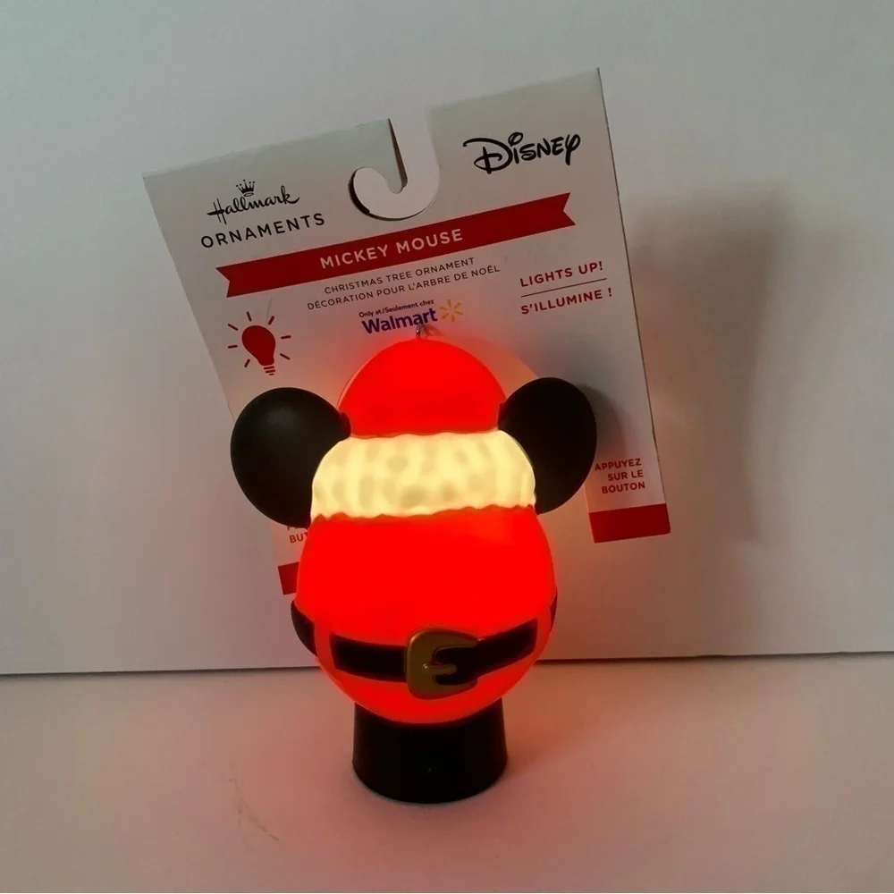 NWT. HALLMARK Disney Mickey Mouse Light Up Ornament
